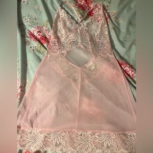 Pink Mesh Slip Dress